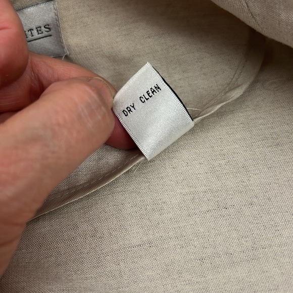 Valerie Stevens Petites Linen khaki blend button down blazer jacket 8P - Picture 9 of 9